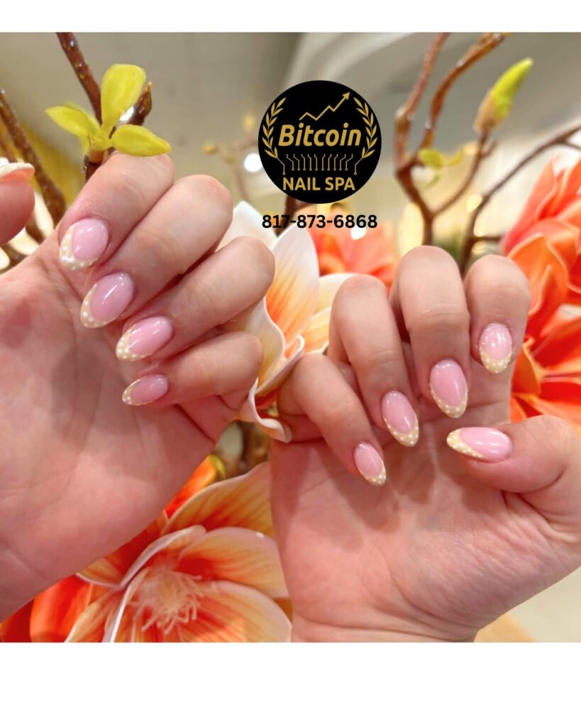 Home yellow french almond nails bitcoin nail spa grapevine tx 2